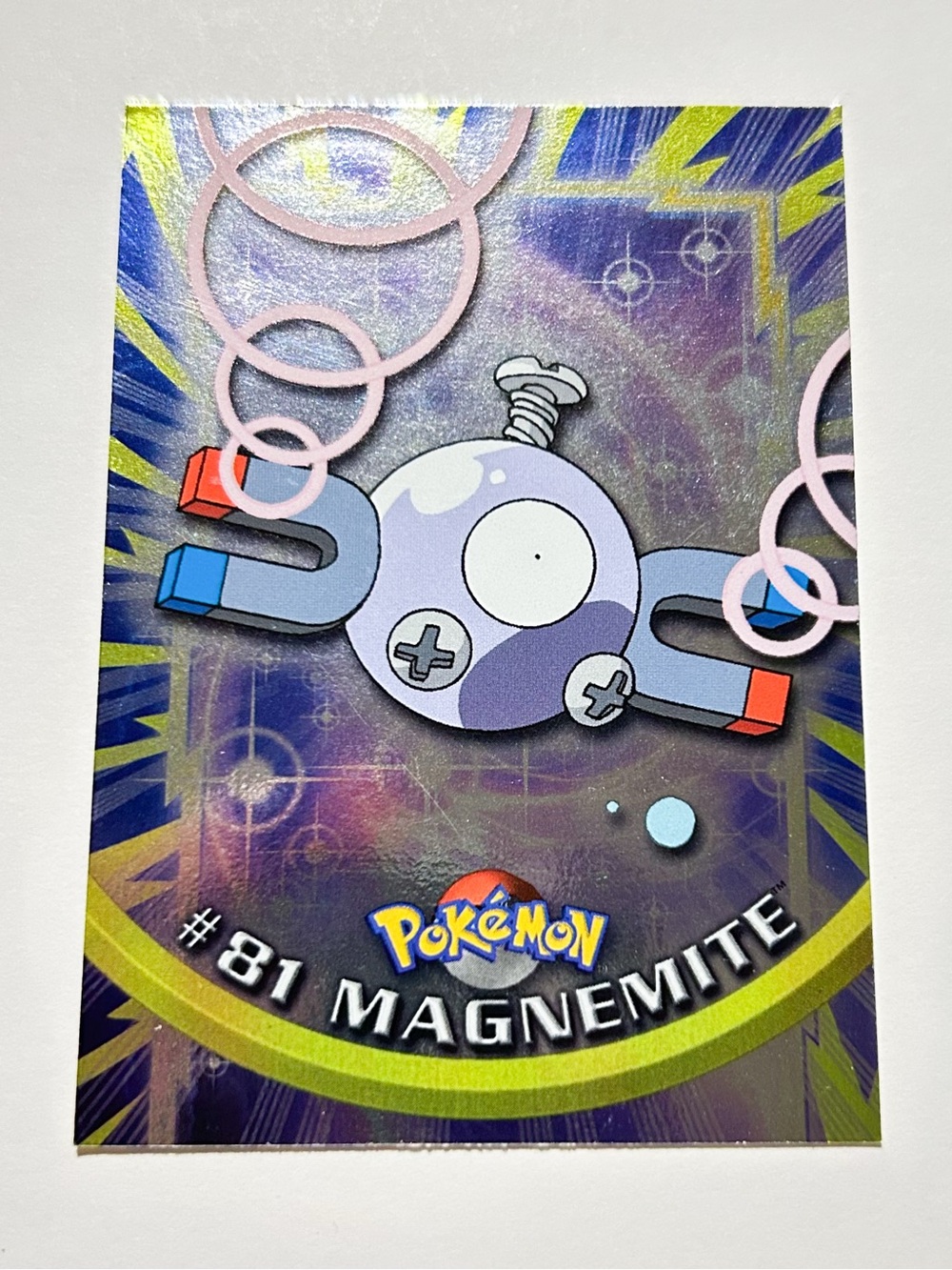 Pokémon Topps Magnemite Holo Card